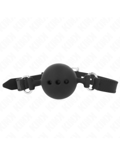 KINK MORDAZA 55 x 2 CM DE BOLA 45 CM DE SILICONA COMPLETA TALLA M NEGRO AJUSTABLE 35 51 CM
