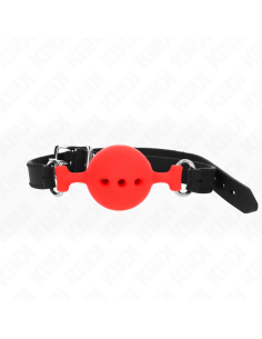KINK MORDAZA 55 x 2 CM DE BOLA 45 CM DE SILICONA COMPLETA TALLA M ROJO AJUSTABLE 35 51 CM