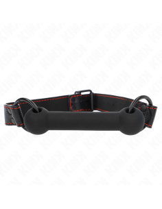 KINK MORDAZA FORMA DE HUESO CON CORREA POLIPIEL NEGRO AJUSTABLE 41 57 CM