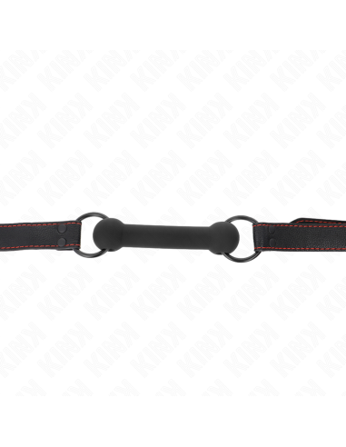 KINK MORDAZA FORMA DE HUESO CON CORREA POLIPIEL NEGRO AJUSTABLE 41 57 CM