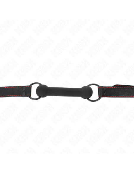 KINK MORDAZA FORMA DE HUESO CON CORREA POLIPIEL NEGRO AJUSTABLE 41 57 CM