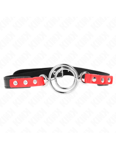 KINK MORDAZA CON MALTIPLES JUNTAS TARICAS 4 48 CM ROJO AJUSTABLE 38 X 56 CM
