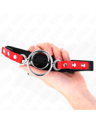 KINK MORDAZA CON MALTIPLES JUNTAS TARICAS 4 48 CM ROJO AJUSTABLE 38 X 56 CM