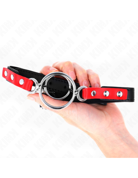 KINK MORDAZA CON MALTIPLES JUNTAS TARICAS 4 48 CM ROJO AJUSTABLE 38 X 56 CM
