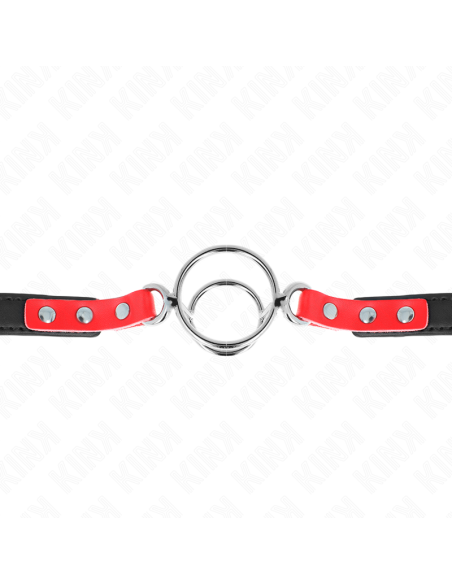 KINK MORDAZA CON MALTIPLES JUNTAS TARICAS 4 48 CM ROJO AJUSTABLE 38 X 56 CM