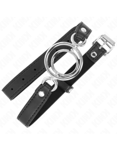 KINK MORDAZA CON MALTIPLES JUNTAS TARICAS 5 CM NEGRO 63 X 25 CM 2