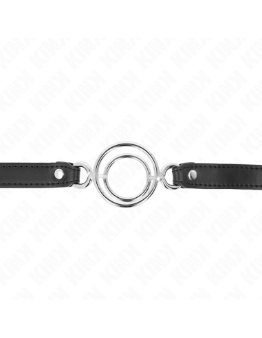 KINK MORDAZA CON MALTIPLES JUNTAS TARICAS 5 CM NEGRO 63 X 25 CM