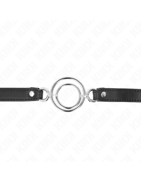 KINK MORDAZA CON MALTIPLES JUNTAS TARICAS 5 CM NEGRO 63 X 25 CM