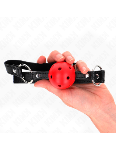 KINK MORDAZA DE BOLA 45 CM ROJA DURA HUECA MODELO 1 635 X 2 CM