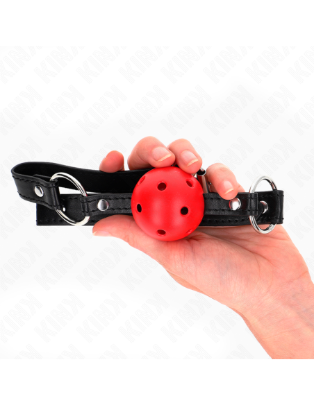 KINK MORDAZA DE BOLA 45 CM ROJA DURA HUECA MODELO 1 635 X 2 CM