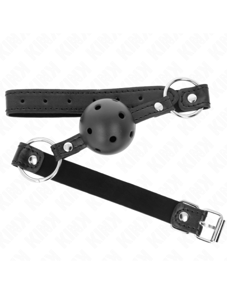 KINK MORDAZA DE BOLA 45 CM NEGRA DURA HUECA MODELO 1 635 X 2 CM