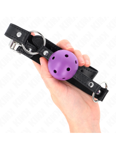 KINK MORDAZA DE BOLA 45 CM MORADO DURA HUECA 635 X 2 CM