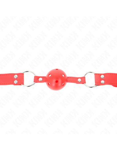 KINK MORDAZA DE BOLA 45 CM DURA HUECA ROJO COMPLETA 62 x 2 CM