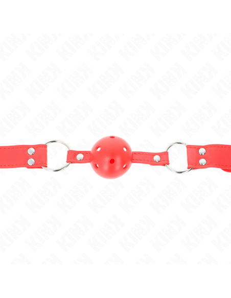 KINK MORDAZA DE BOLA 45 CM DURA HUECA ROJO COMPLETA 62 x 2 CM