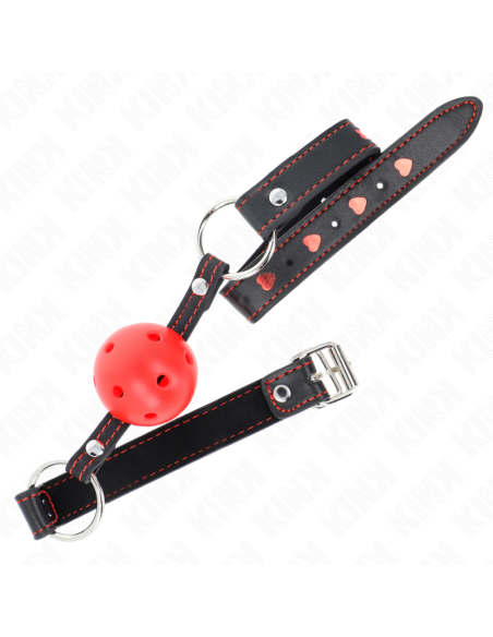 KINK MORDAZA DE BOLA 45 CM ROJA DURA HUECA MODELO 2 65 x 25 CM
