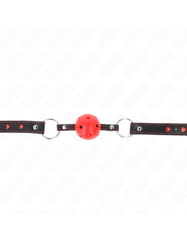 KINK MORDAZA DE BOLA 45 CM ROJA DURA HUECA MODELO 2 65 x 25 CM