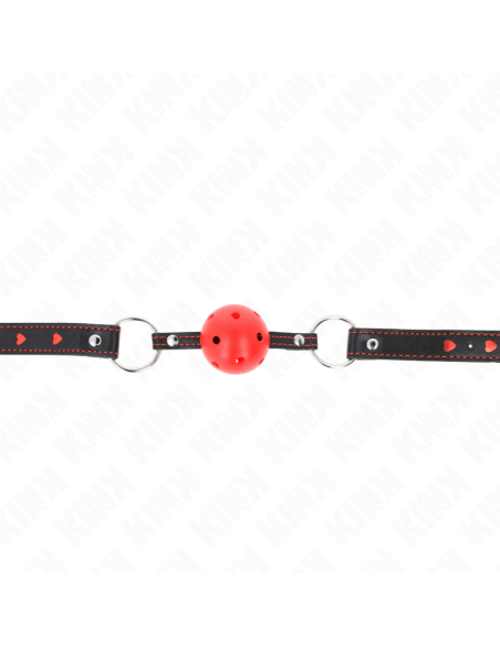 KINK MORDAZA DE BOLA 45 CM ROJA DURA HUECA MODELO 2 65 x 25 CM