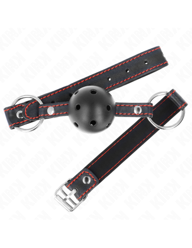 KINK MORDAZA DE BOLA 45 CM NEGRA DURA HUECA MODELO 2 65 x 25 CM
