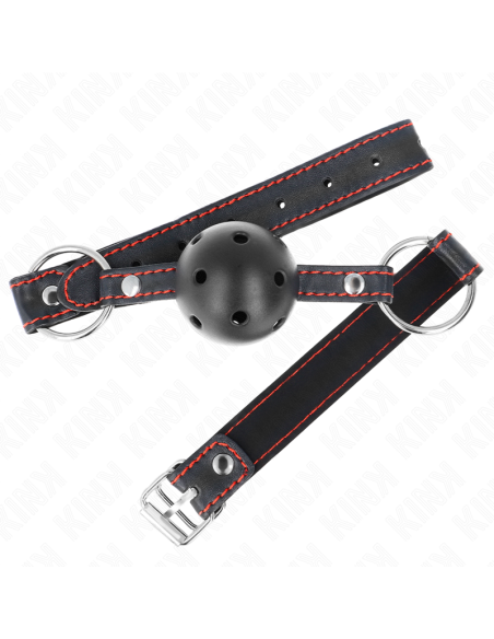 KINK MORDAZA DE BOLA 45 CM NEGRA DURA HUECA MODELO 2 65 x 25 CM