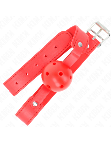 KINK MORDAZA DE BOLA 45 CM TRANSPIRABLE ROJO 65 x 25 CM