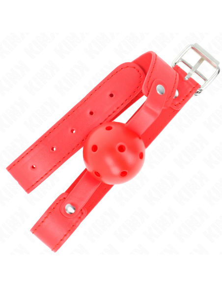 KINK MORDAZA DE BOLA 45 CM TRANSPIRABLE ROJO 65 x 25 CM