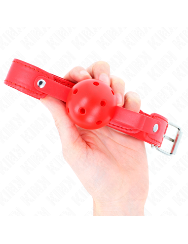 KINK MORDAZA DE BOLA 45 CM TRANSPIRABLE ROJO 65 x 25 CM