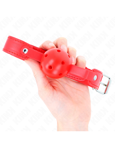 KINK MORDAZA DE BOLA 45 CM TRANSPIRABLE ROJO 65 x 25 CM