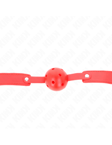KINK MORDAZA DE BOLA 45 CM TRANSPIRABLE ROJO 65 x 25 CM