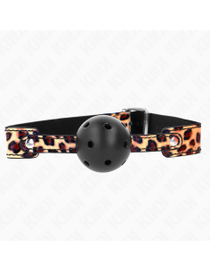 KINK MORDAZA DE BOLA 45 CM TRANSPIRABLE LEOPARDO 65 x 25 CM 2