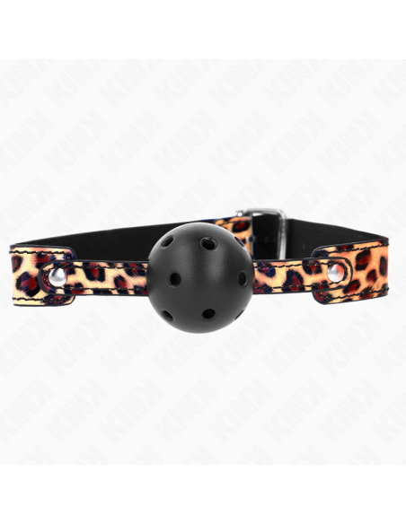 KINK MORDAZA DE BOLA 45 CM TRANSPIRABLE LEOPARDO 65 x 25 CM