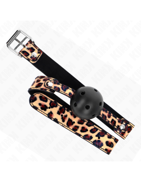 KINK MORDAZA DE BOLA 45 CM TRANSPIRABLE LEOPARDO 65 x 25 CM