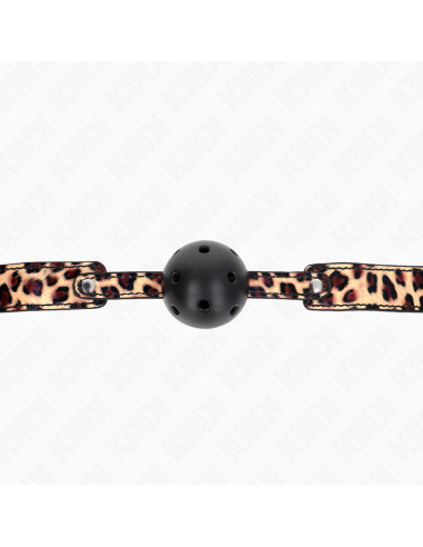 KINK MORDAZA DE BOLA 45 CM TRANSPIRABLE LEOPARDO 65 x 25 CM