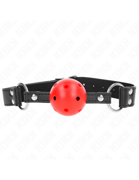 KINK MORDAZA DE BOLA 4 CM TRANSPIRABLE CON DOBLE REMACHE DE CUERO 62 x 25 CM AJUSTABLE 42 58 CM