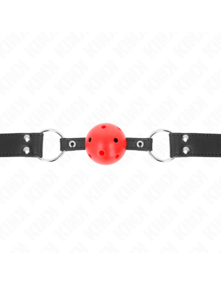KINK MORDAZA DE BOLA 4 CM TRANSPIRABLE CON DOBLE REMACHE DE CUERO 62 x 25 CM AJUSTABLE 42 58 CM