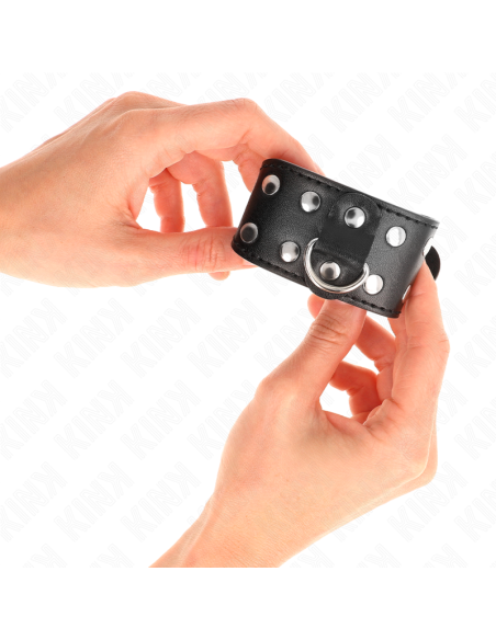 KINK MUAEQUERAS CON DOBLE LANEA DE TACHUELAS AJUSTABLE NEGRO