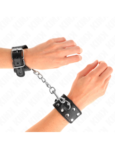 KINK MUAEQUERAS CON DOBLE LANEA DE TACHUELAS AJUSTABLE NEGRO