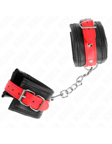 KINK MUAEQUERAS NEGRO CON CORREA ROJO AJUSTABLE 17 28 CM X 6 CM