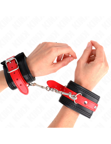 KINK MUAEQUERAS NEGRO CON CORREA ROJO AJUSTABLE 17 28 CM X 6 CM