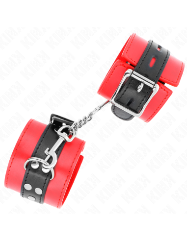 KINK MUAEQUERAS ROJO CON CORREA NEGRO AJUSTABLE 17 28 CM X 6 CM