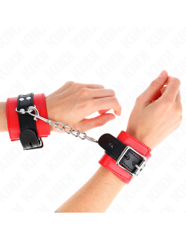 KINK MUAEQUERAS ROJO CON CORREA NEGRO AJUSTABLE 17 28 CM X 6 CM