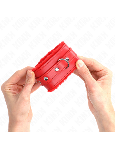 KINK MUAEQUERAS FORRADAS PREMIUM ROJO CON CORREA ROJO AJUSTABLE 17 29 CM X 6 CM