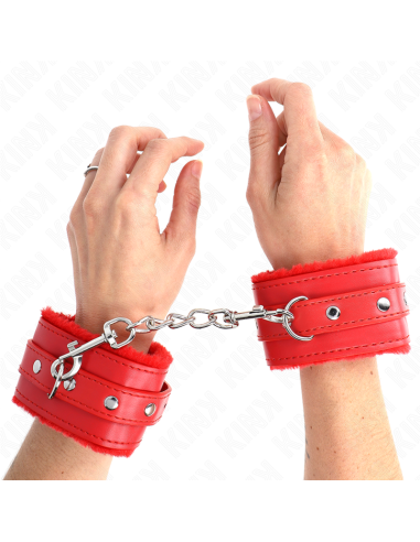 KINK MUAEQUERAS FORRADAS PREMIUM ROJO CON CORREA ROJO AJUSTABLE 17 29 CM X 6 CM