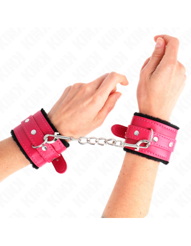 KINK MUAEQUERAS FORRADAS PREMIUM NEGRO CON CORREA FUCSIA AJUSTABLE 17 29 CM X 6 CM