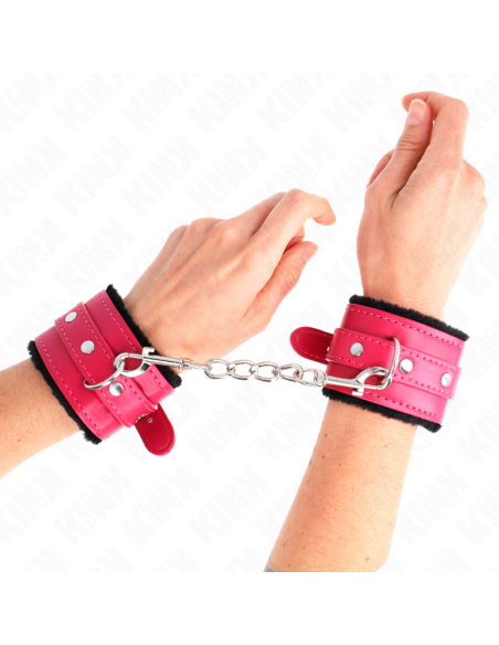 KINK MUAEQUERAS FORRADAS PREMIUM NEGRO CON CORREA FUCSIA AJUSTABLE 17 29 CM X 6 CM KINK MUAEQUERAS FORRADAS PREMIUM NEGRO CON CORREA FUCSIA AJUSTABLE 17 29 CM X 6 CM