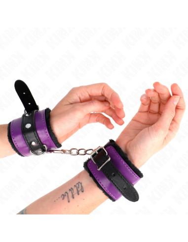 KINK MUAEQUERAS FORRADAS PREMIUM NEGRO CON CORREA VIOLETA NEGRO AJUSTABLE 17 29 CM X 6 CM