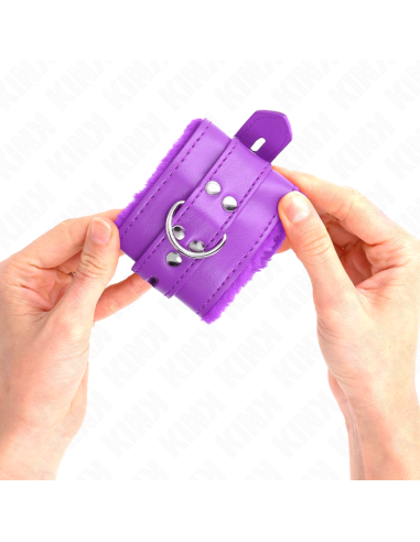 KINK MUAEQUERAS FORRADAS CON AGUJEROS CUADRADOS VIOLETA Y CORREA VIOLETA AJUSTABLE 17 29 CM X 6 CM