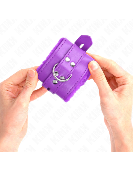 KINK MUAEQUERAS FORRADAS CON AGUJEROS CUADRADOS VIOLETA Y CORREA VIOLETA AJUSTABLE 17 29 CM X 6 CM