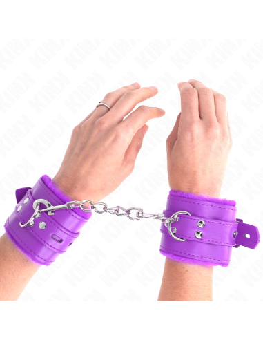 KINK MUAEQUERAS FORRADAS CON AGUJEROS CUADRADOS VIOLETA Y CORREA VIOLETA AJUSTABLE 17 29 CM X 6 CM