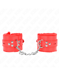 KINK MUAEQUERAS FORRADAS CON AGUJEROS CUADRADOS ROJO Y CORREA ROJO AJUSTABLE 17 29 CM X 6 CM