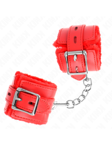 KINK MUAEQUERAS FORRADAS CON AGUJEROS CUADRADOS ROJO Y CORREA ROJO AJUSTABLE 17 29 CM X 6 CM